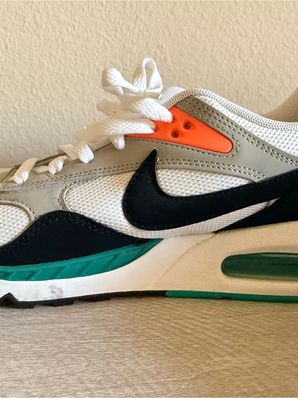 Nike White Black Teal Orange Accent Running Shoe